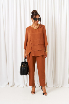 Блуза, брюки Beautiful&Free 6429 миндаль - фото 2