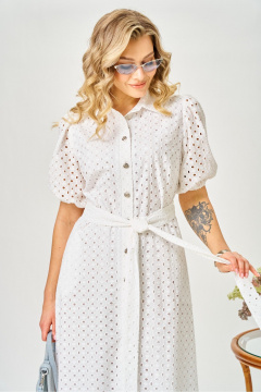 Платье AVA fashion М-186 молочный - фото 5