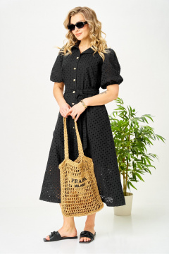 Платье AVA fashion М-187 черный - фото 4