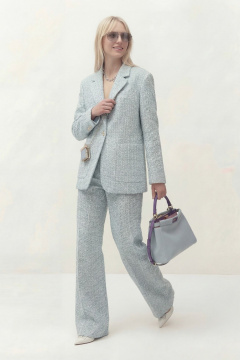 Брюки, жакет Lokka 1840B голубой/меланж - фото 3