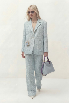 Брюки, жакет Lokka 1840B голубой/меланж - фото 2