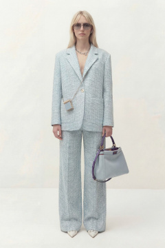 Брюки, жакет Lokka 1840B голубой/меланж - фото 1