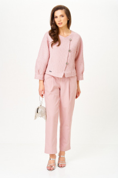 Брюки, жакет Michel chic 1450 жемчужно-розовый - фото 1