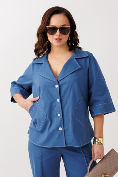 Брюки, жакет Mubliz 329 синий - фото 2