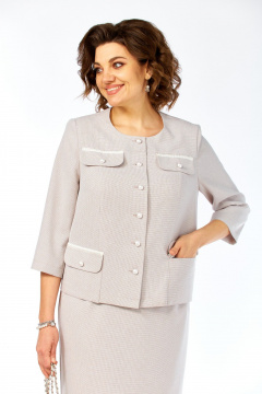 Жакет, юбка БагираАнТа 1104 бежевый - фото 4