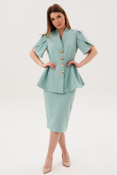 Жакет, юбка Amberа Style 2157-1 мята - фото 1