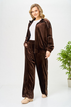 Брюки, свитшот AVA fashion М-166.01 коричневый - фото 4