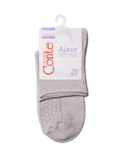 Носки CONTE AJOUR пепельно-розовый 19С-186СП 180 - фото 3