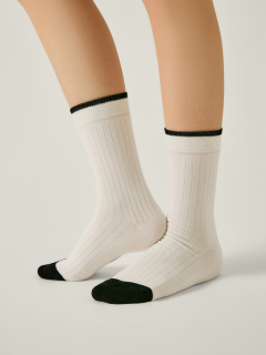 Носки CONTE CLASSIC молочный-черный 25С-32СП 785 - фото 1