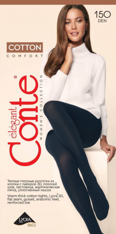 Колготки CONTE COTTON 150 chocolate 7С-72СП - фото 1