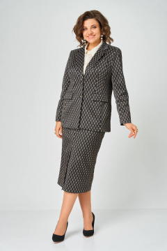 Жакет Andina city 4020-26 черный+бежевый - фото 5