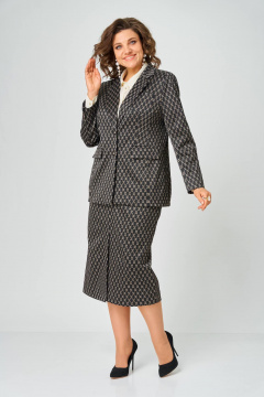 Жакет Andina city 4020-26 черный+бежевый - фото 1