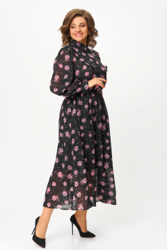 Платье Andina city 8038-25 черный_принт - фото 2