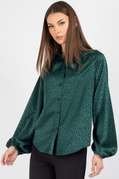 Блуза VIZAVI 742 изумруд - фото 2
