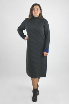 Платье расширенное книзу из трикотажной шерсти демисезон Полесье С4556-20 0С2114-Д43 164 дипломат - фото 1