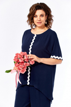 Брюки, топ Grace for you 274 синий - фото 2