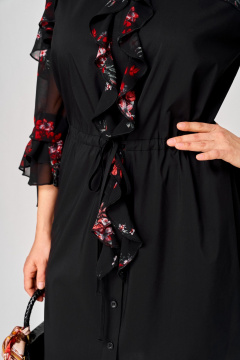 Платье EVA GRANT 7229 черный_принт - фото 4