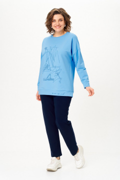 Брюки, свитшот STEFANY 2061-3 гол./син. - фото 3