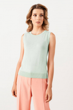 Топ Nelva 23019 светло-зеленый меланж - фото 1