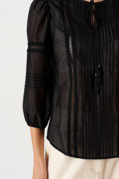 Блуза Nelva 23200 черный - фото 3