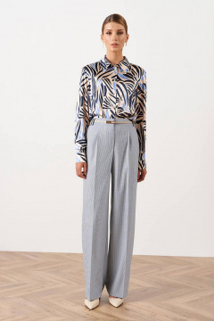 Брюки Nelva 31053 сине-голубая полоска - фото 1