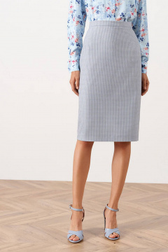Юбка Nelva 4827 сине-голубая полоска - фото 3