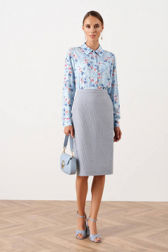 Юбка Nelva 4827 сине-голубая полоска - фото 1