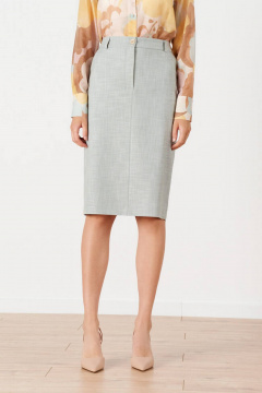 Юбка Nelva 4877 серо-зеленый - фото 2