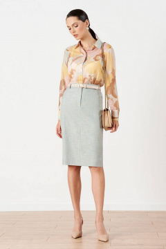 Юбка Nelva 4877 серо-зеленый - фото 1