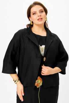 Жакет SOVA 11328 черный - фото 4