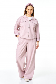 Брюки, жакет, футболка T&N 7738 пыльная_роза - фото 3