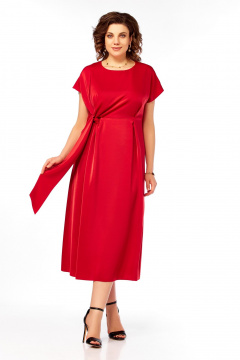 Платье Ольга Стиль С-1008 красный - фото 4