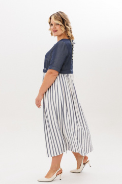 Платье Michel chic 2197 деним_полоска - фото 3