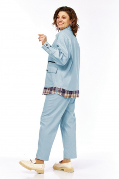 Брюки, рубашка Милора-стиль 1440 бирюзовый - фото 2