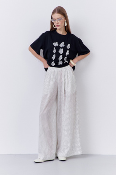 Брюки, джемпер FLAIM 2080 черный+белый_горох - фото 4