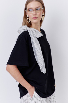 Брюки, джемпер FLAIM 2083 черный+белый_горох - фото 4