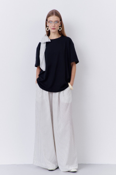 Брюки, джемпер FLAIM 2083 черный+белый_горох - фото 2