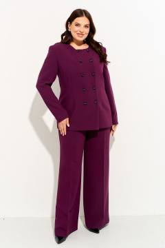 Брюки, жакет IVA 1850 винный - фото 1