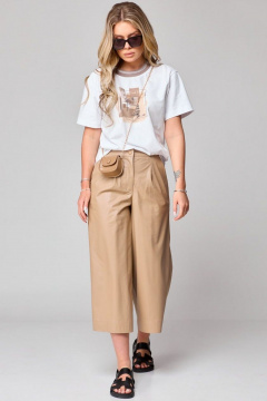 Брюки Laikony L-168-2 бежевый - фото 3