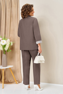 Блуза, брюки, жакет VOLNA 1435 бежевый-капучино - фото 5