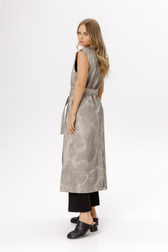 Тренч PiRS 6546 серо-бежевый - фото 5