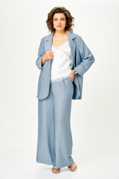 Брюки, жакет Michel chic 1446 небесно-голубой - фото 2