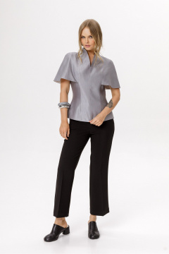 Блуза, брюки PiRS 6582 серый+черный - фото 4