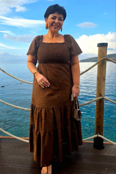 Платье Vittoria Queen 27983 шоколадный - фото 5