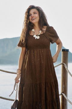 Платье Vittoria Queen 27983 шоколадный - фото 3