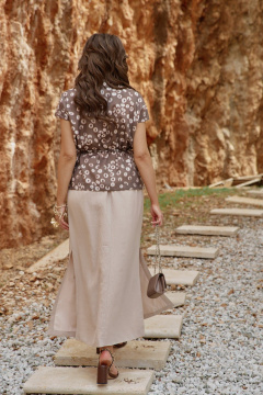 Жакет Vittoria Queen 28123ж коричневый/принт - фото 5