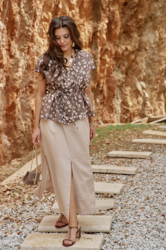 Юбка Vittoria Queen 28123ю бежевый - фото 3