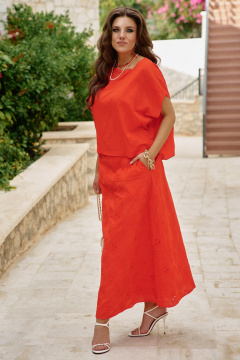 Блуза, юбка Vittoria Queen 28503 алый - фото 4