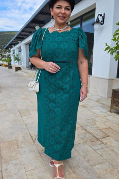 Платье Vittoria Queen 28773 изумруд - фото 5