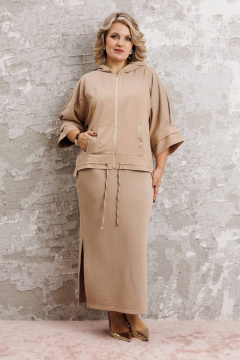 Кофта, юбка Anastasia 1224.1 бежевый - фото 1
